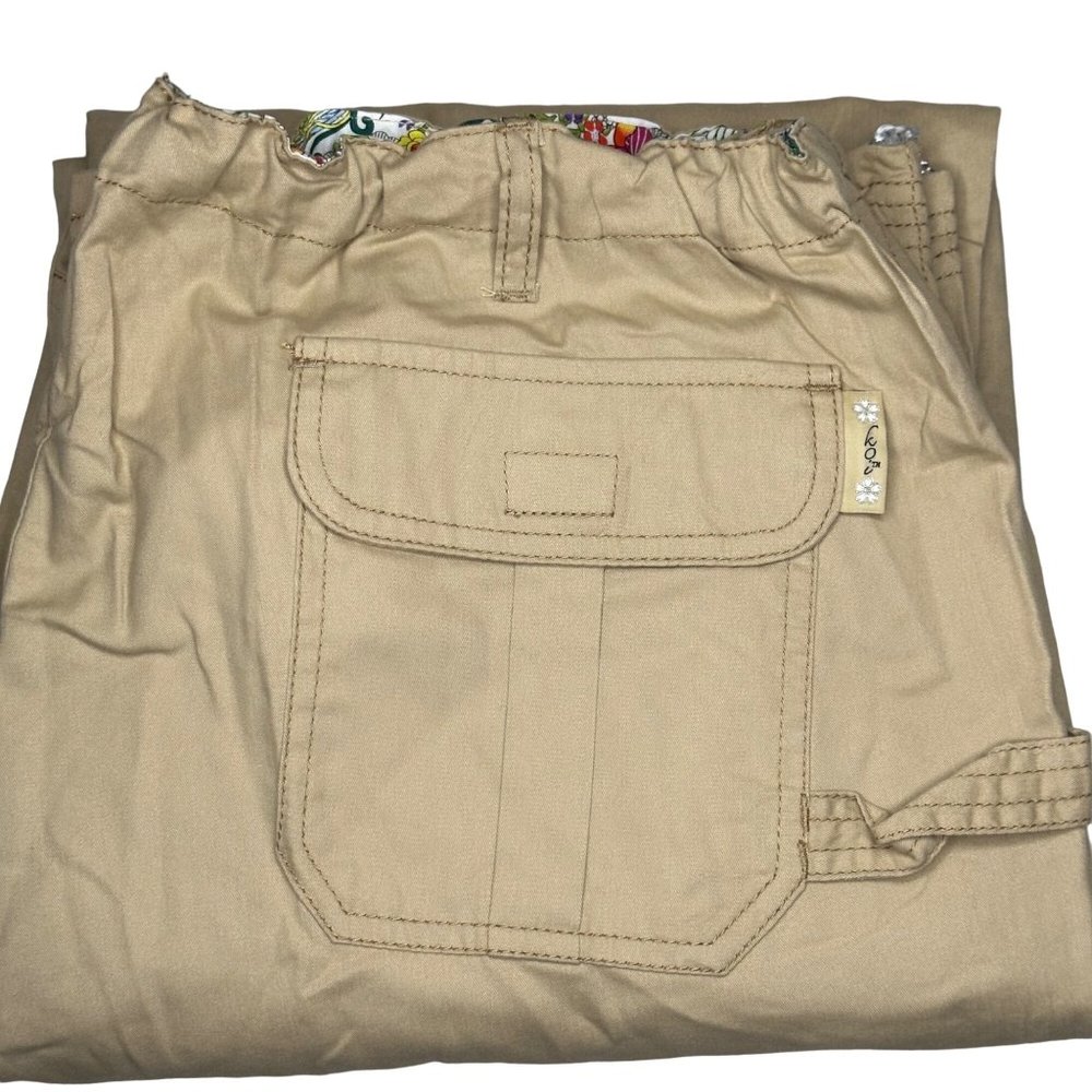 NWT Koi by Kathy Peterson Brown Camel Lindsey Tall Medical Scrub Pants Size XL